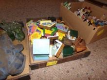 Box of Small Decorative Bird Houses and Misc. Decorations (Main Showroom)