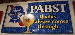 PABST TIN SIGN, LARGE, APPROX. 4' x 8',