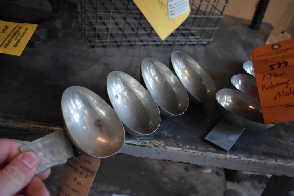 PAIR OF FABREGE EGG MOLDS