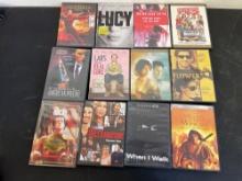 Lot of 12 DVD Movies various genres movie titles Action etc..