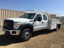 2015 Ford F450 Crew Cab Flatbed Truck,