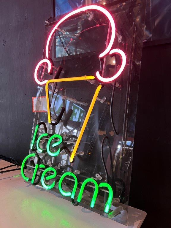"Ice Cream" Cone Lighted Sign
