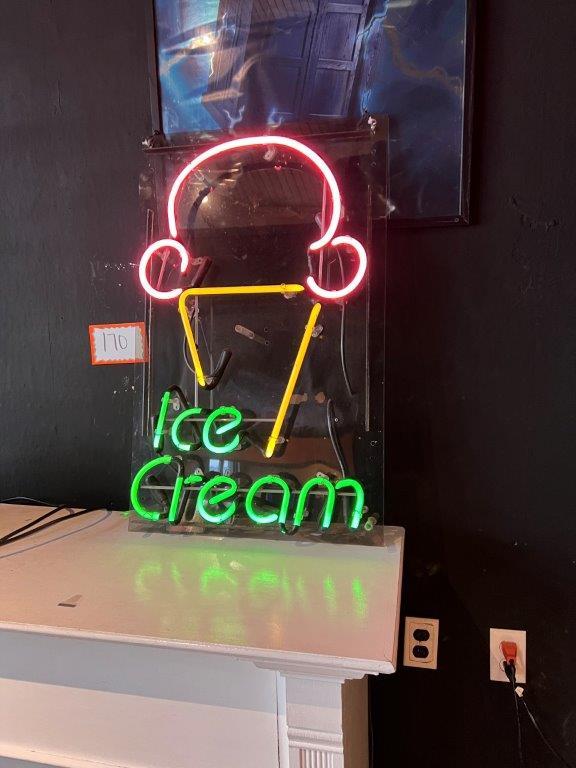 "Ice Cream" Cone Lighted Sign