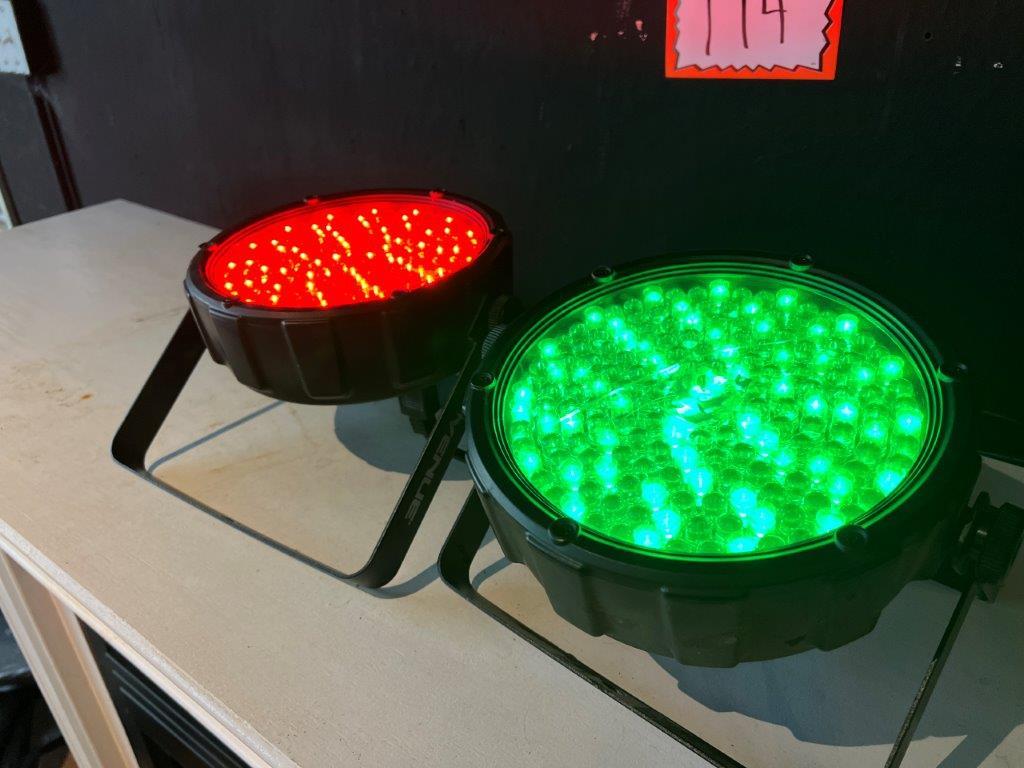 Pair LED Venue plug in color change "Uplights"