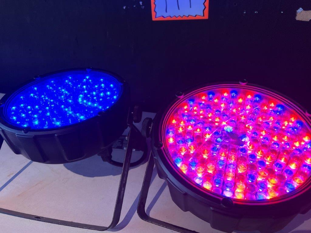 Pair LED Venue plug in color change "Uplights"