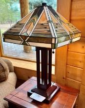 Tiffany style Mission Table Lamp