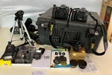Pair Nikon Digital SLR Cameras D300 and D90,