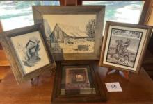 Collection Framed Western Theme Wall Art