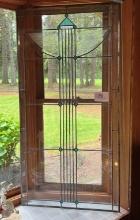 Arts and Crafts style Stained Leaded Glass Panel
