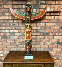 Hand Painted Native American Totem Pole