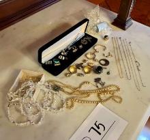 Costume Jewelry Assortment with Earrings