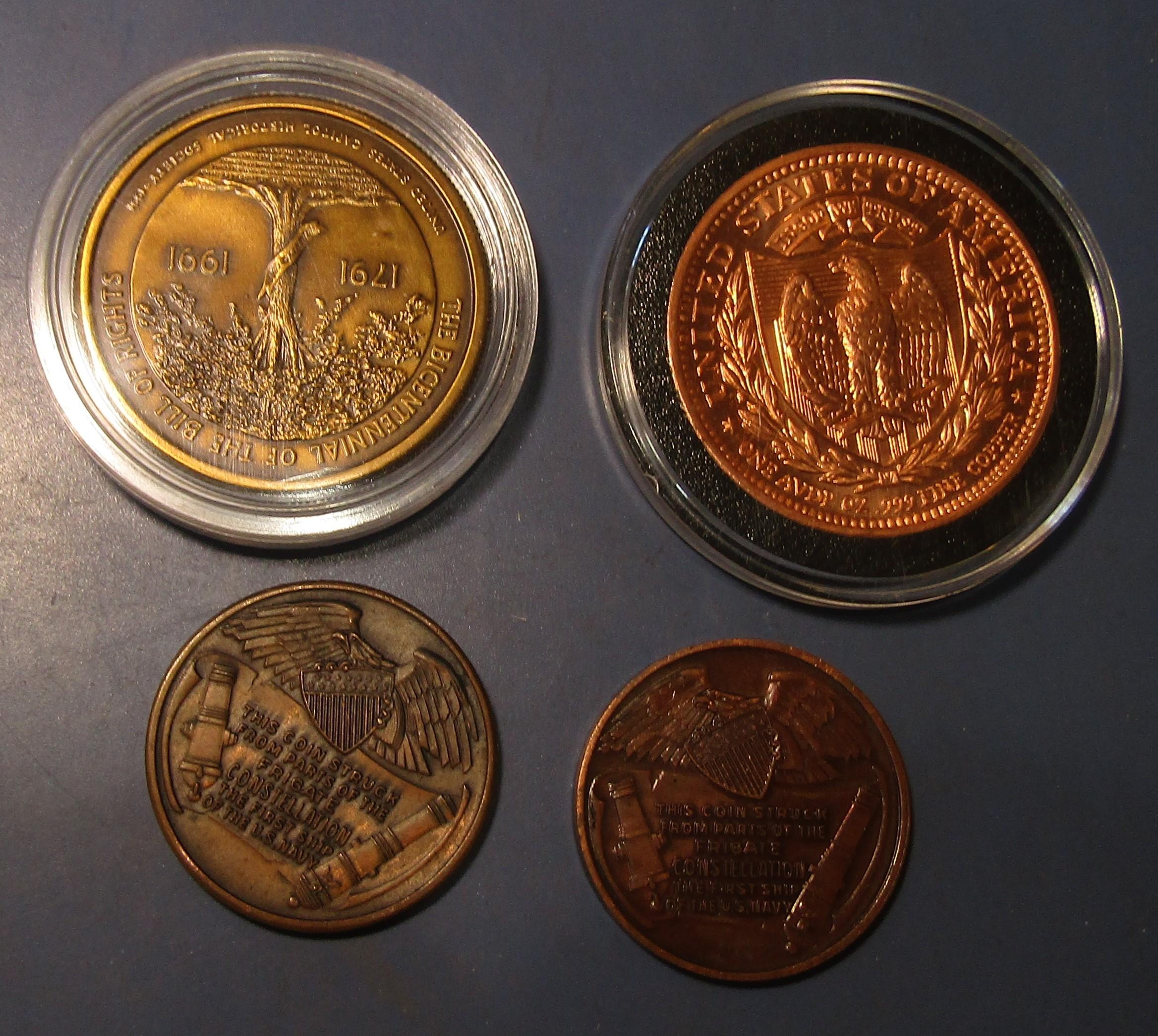 LOT OF FOUR MISC. TOKENS (4 PIECES)