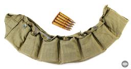 70 Rounds 8mm Mauser Cloth Bandoleer Ammunition