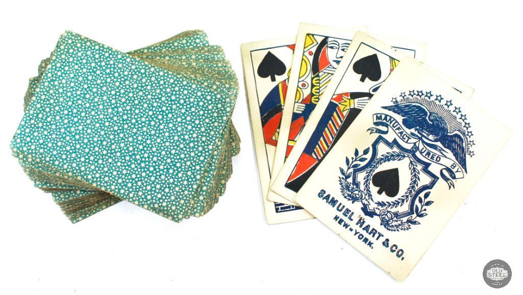 Complete Antique Deck of Samuel Hart & Co. New York Playing Cards