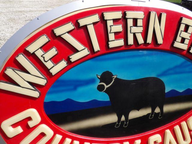 Western Beef Country Sausage Lighted Sign