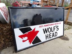 Wolfs Head Motor Oil 1972 Sign