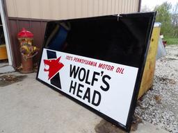 Wolfs Head Motor Oil 1972 Sign