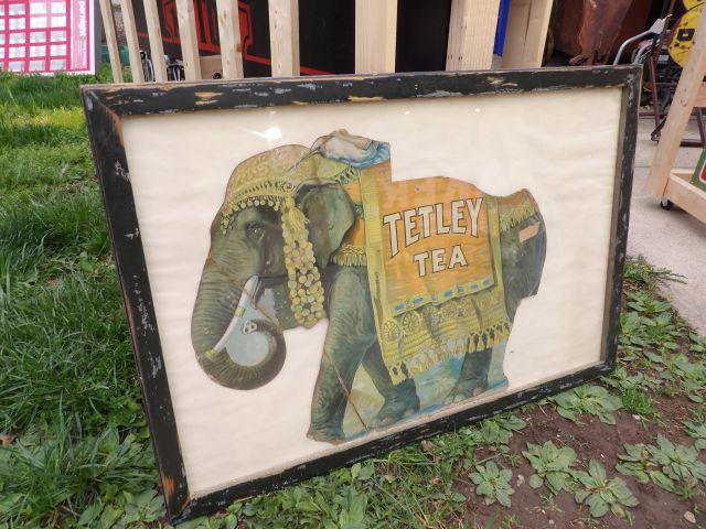 Tetley Tea Elephant Advertising Framed Cardboard Sign