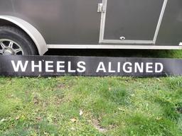 Shocks, Mufflers, Wheels Aligned Sign