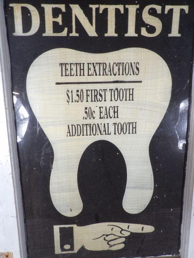 Dentist Painted Glass Sign