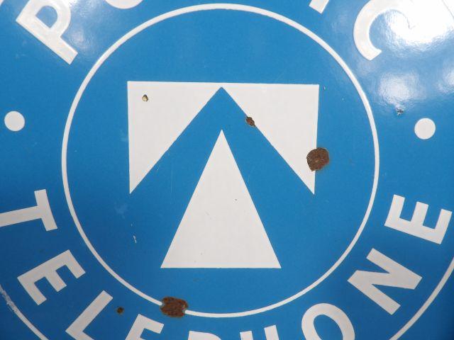 Public Telephone Porc. Flange Sign