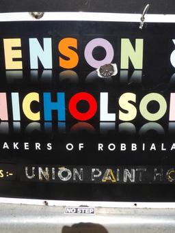 Jenson & Nicholson Union Paint House Porc. Sign