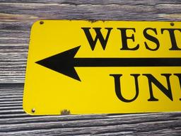 Western Union Porc. Arrow Sign