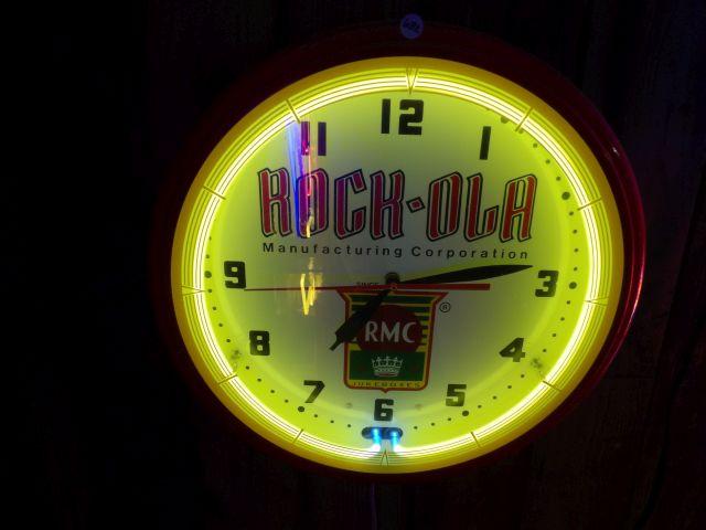 Rock-Ola Jukebox Neon Clock