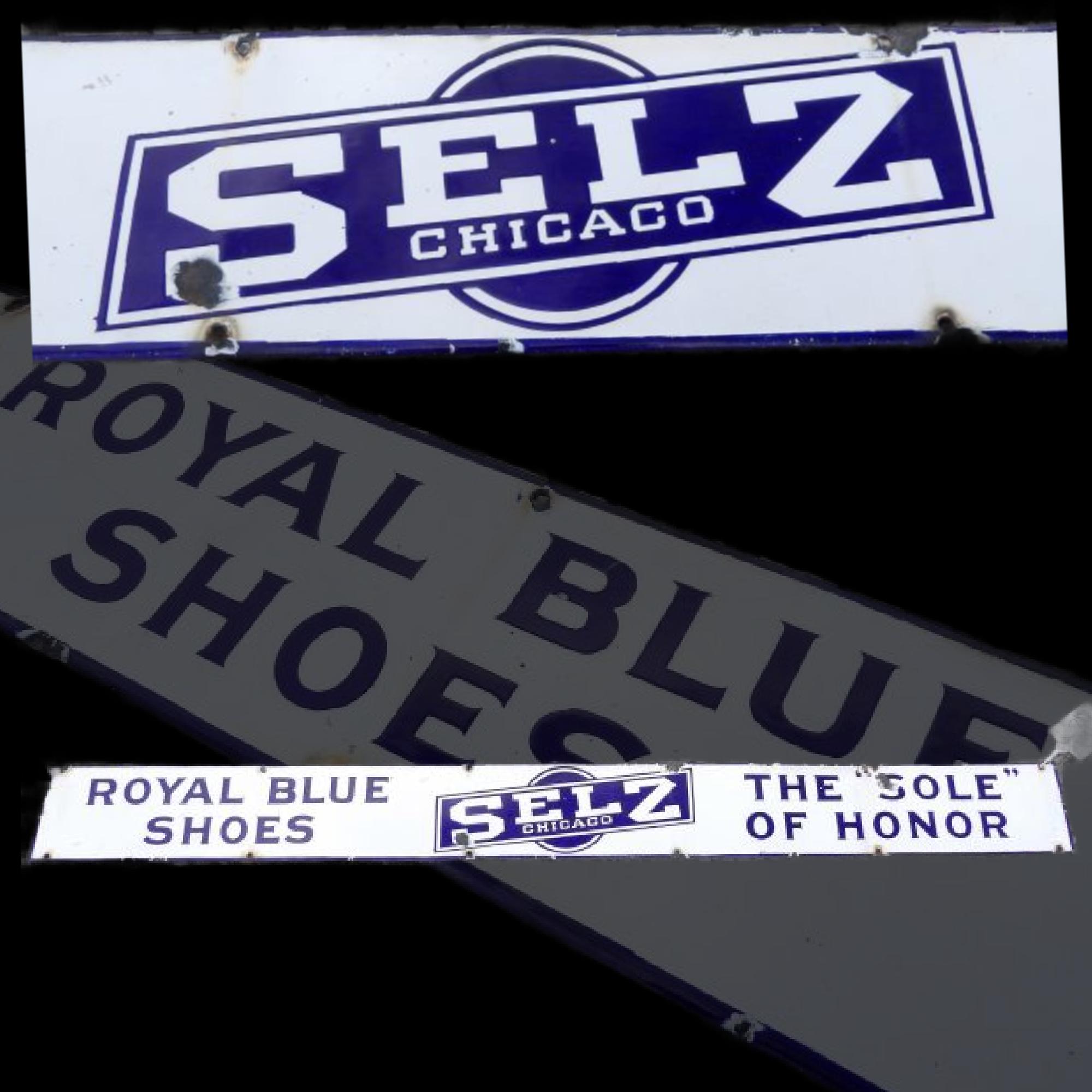 Royal Blue Shoes Porc. Sign