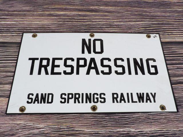 Sand Springs Railway Porc. Sign