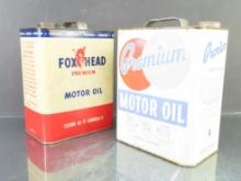Lot of (2) 2 gal Oil Cans