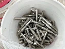 (6) FIVE GALLON BUCKETS OF UNUSED 6”...... STAINLESS STEEL BOLTS
