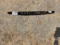 “......WELCOME”...... SAW BLADE SIGN