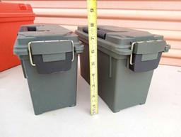 PAIR OF SMALL PLASTIC AMMO BOXES
