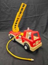 FISHER PRICE FIRE TRUCK WITH Fireman and Dog ACCESSORIES