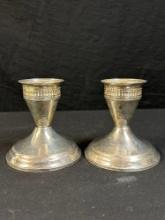 Duchin Creation Sterling Silver Weighted Candlestick Holders Set of 2