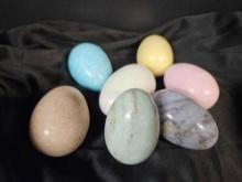 COLORFUL SET OF ROCK EGGS, EASTER DECOR