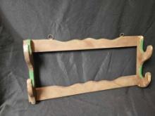 Vintage Wooden wall gun rack