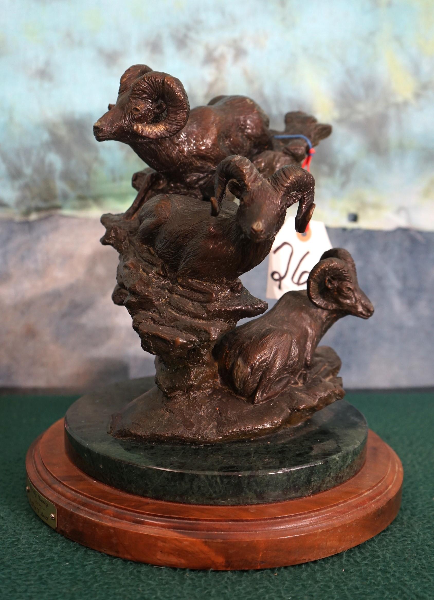 Bighorn Sheep Bronze "The Big Sky Country" by Geoffrey Smith # 5 of only 28