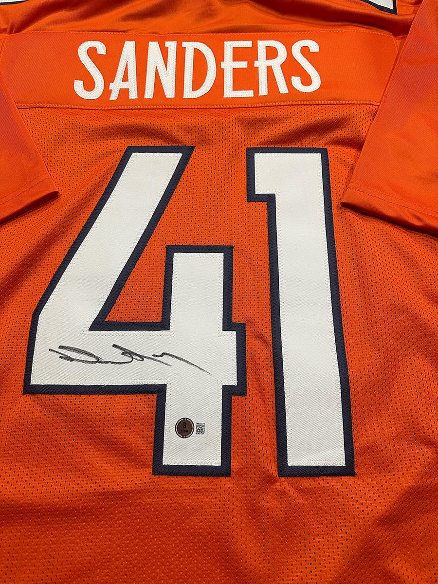 Drew Sanders Denver Broncos Autographed Custom Football Jersey Beckett Hologram