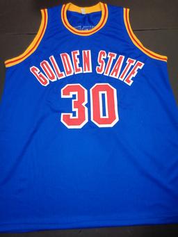 Stephen Curry Golden State Warriors Autographed Custom Basketball Jersey GA coa