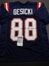 Mike Gesicki New England Patriots Autographed Custom Football Jersey JSA W coa