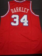 Charles Barkley Philadelphia 76ers Autographed Custom Basketball Jersey GA coa