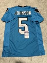 Diontae Johnson Carolina Panthers Autographed Custom Football Jersey JSA W coa