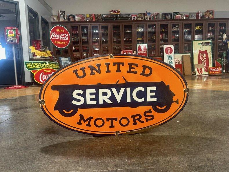 Porcelain United Motors Service Sign