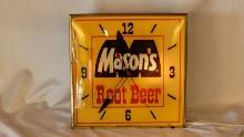 Original Mason Root Beer Lighted Clock