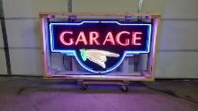 Custom Garage Finger Tin Neon Sign