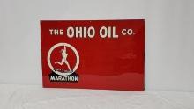 Original Marathon Ohio Oil Tin Sign