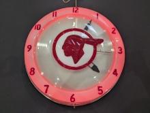Original Pontiac Dealership Neon Clock