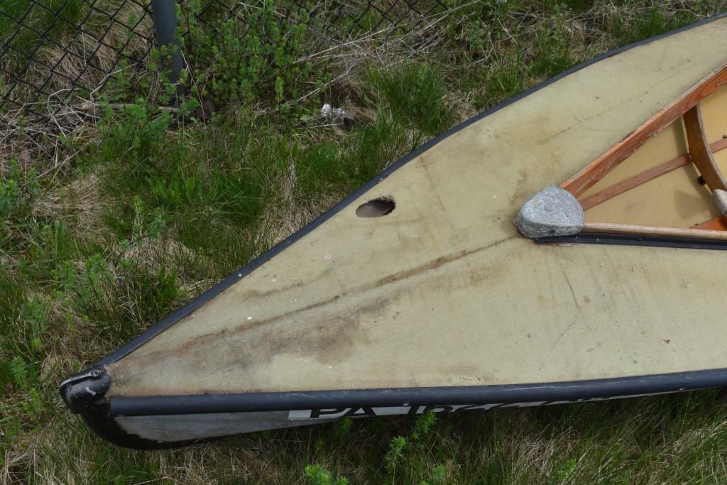 W Eldredge 13' Canvas Canoe